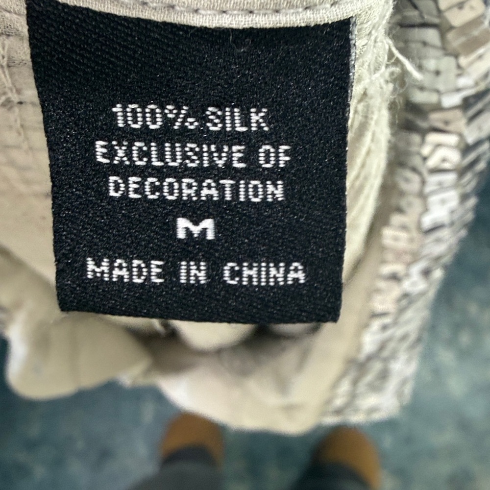 Moda Silver Sequins Button Blouse - image 5